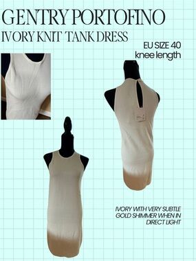 Ivory Knit Tank Midi Dress